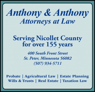 Serving Nicollet County For Over 155 Years
