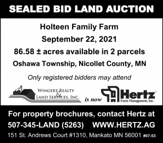 Sealed Bid Land Auction