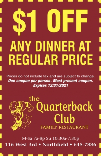 $1 Off Any Dinner At Regular Price