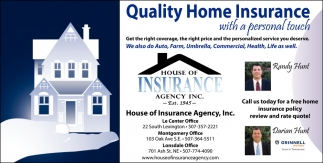 Call Us Today For a Free Home Insurance Policy