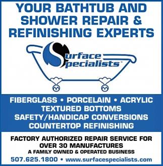 Your Bathtub And Shower Repair & Refinishing Experts