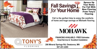 Fall Savings For Your Home