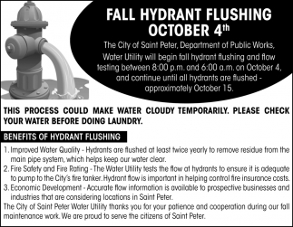 Fall Hydrant Flushing