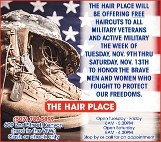 Free Hair Cuts to All Military Veterans