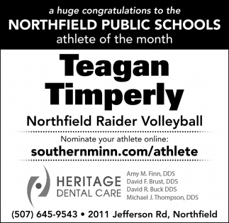 Athlete Of The Month Teagan Timperly