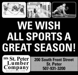 We Wish All Sports A Great Season!