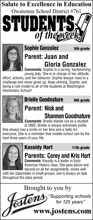 Students of The Week