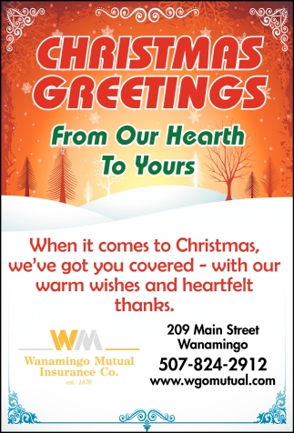 Christmas Greetings From Our Hearth To Yours