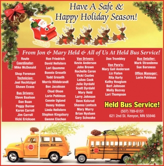 Have A Safe & Happy Holiday Season!