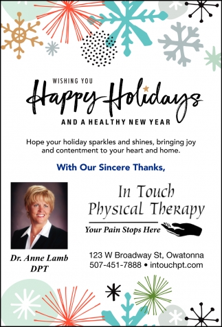 Wishing You Happy Holidays And A Healthy New Year