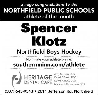 Athlete Of The Month Spencer Klotz