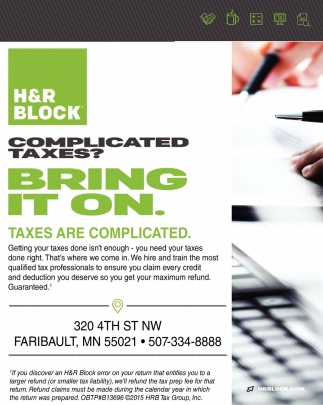 Complicated Taxes?