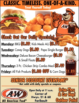 Check Out Our Daily Specials!