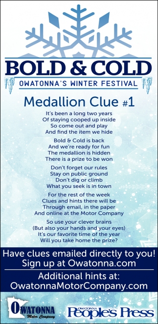 Medallion Clue #1