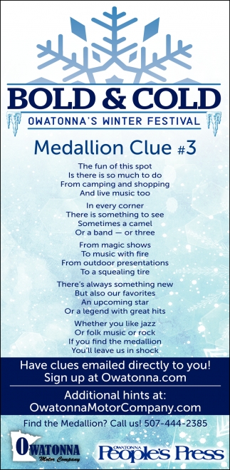 Medallion Clue #3