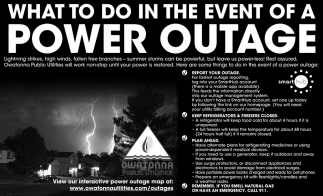 What to Do in the Event of a Power Outage