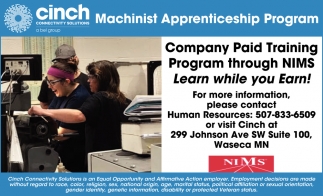 Machinist Apprenticeship Program
