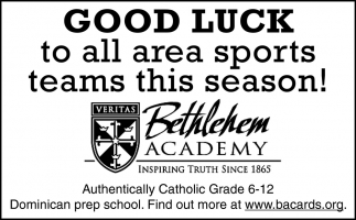 Good Luck to All Area Sports Teams this Season!