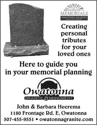 Here to Guide You In Your Memorial Planning