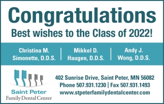 Congratulations Best Wishes to the Class of 2022!