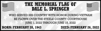 The Memorial Flag of Dale L. Springer