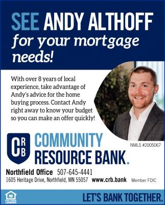 See Andy Althoff For Your Mortgage Needs!