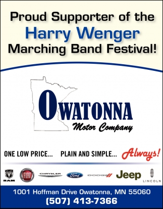 Proud Supporter Of The Harry Wenger Marching Band Festival