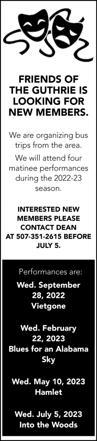 Friends of The Guthrie Is Looking for New Members