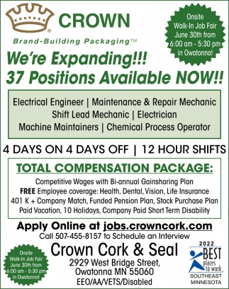 37 Positions Available Now!
