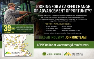 Looking for a Career Change or Advancement Opportunity? 