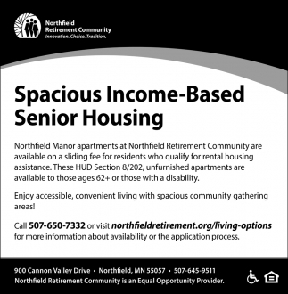 Spacious Income-Based Senior Housing