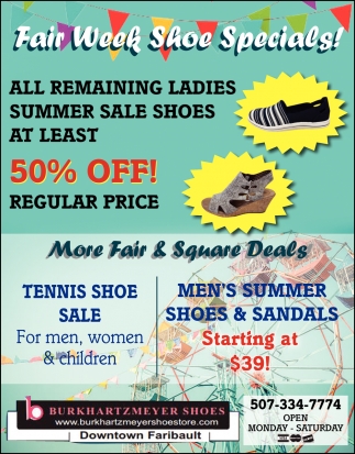 Fair Week Shoe Specials!