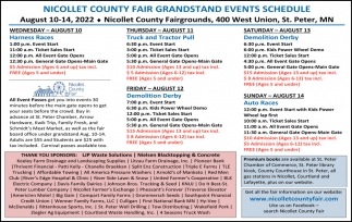 Grandstand Events Schedule 