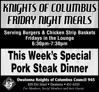 This Week's Special Pork Steak Dinner