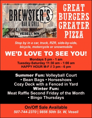 Great Burgers Greater Pizza
