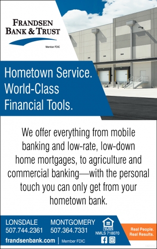 Hometown Service. World-Class Financial Tools