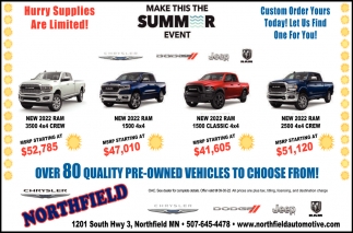 Over 80 Quality Pre-Owned Vehicles To Choose From