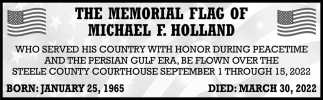 The Memorial Flag of Michael F. Holland