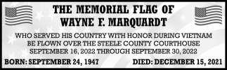 The Memorial Flag of Wayne F. Marquardt