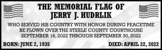 The Memorial Flag of Jerry J. Hudrlik