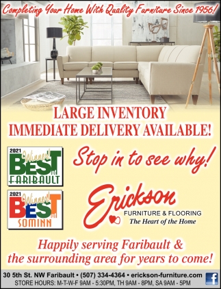 Completing Your Home With Quality Furniture Since 1956