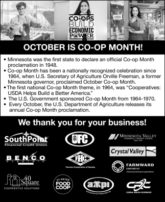 October Is Co-op Month!