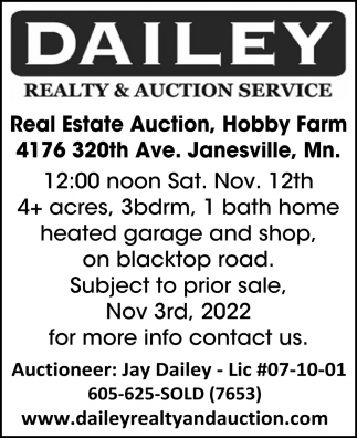 Real Estate Auction, Hobby Farm