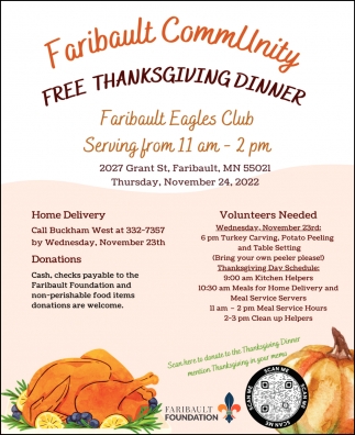 Faribault Community Free Thanksgiving Dinner