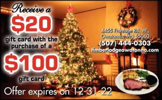 Receive a $20 Gift Card