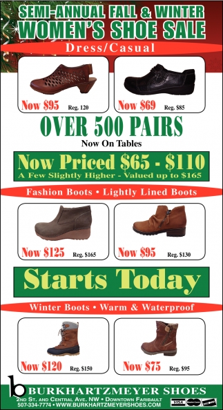 Semi-Annual Fall & Winter Women's Shoe Sale