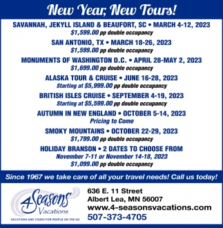 New Year, New Tours!