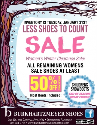 Less Shoes to Count Sale