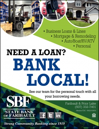 Need a Loan? Bank Local!