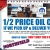 1/2 Price Oil Change